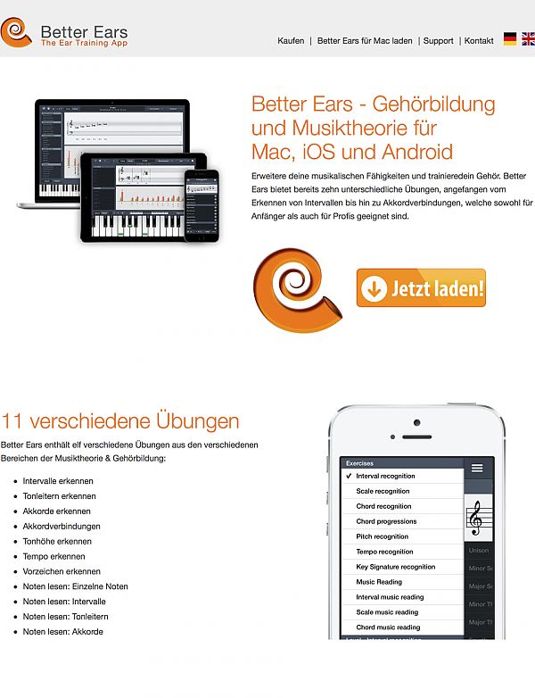 Better Ears - Gehörbildung für Mac, iOS & Android