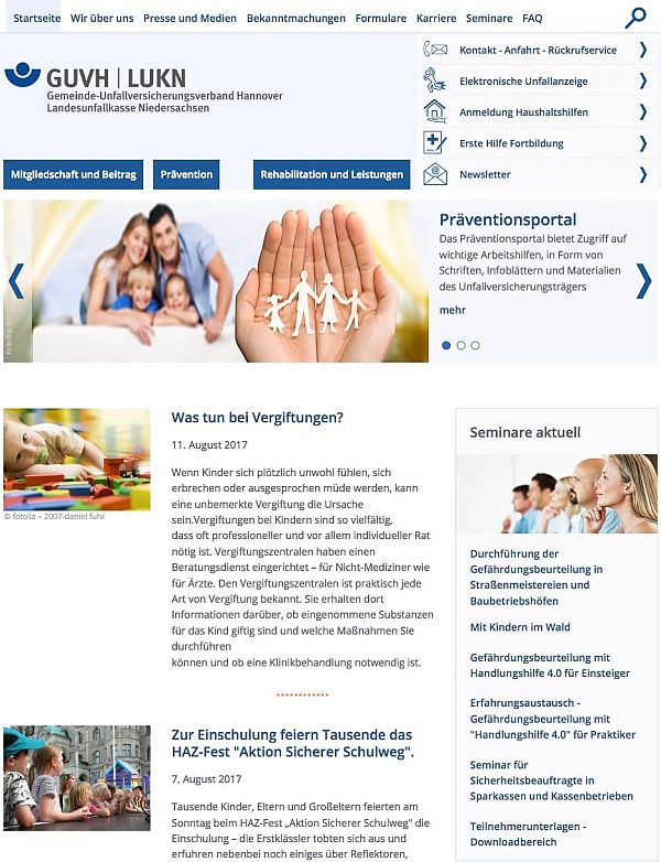 GUVH - Gemeinde-Unfallversicherungsverband Hannover Landesunfallkasse Niedersachsen
